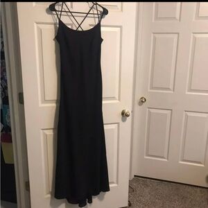 Elegant Black Strappy Maxi Dress